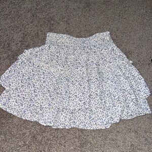 Marshalls Blue and White Floral Skater Skirt